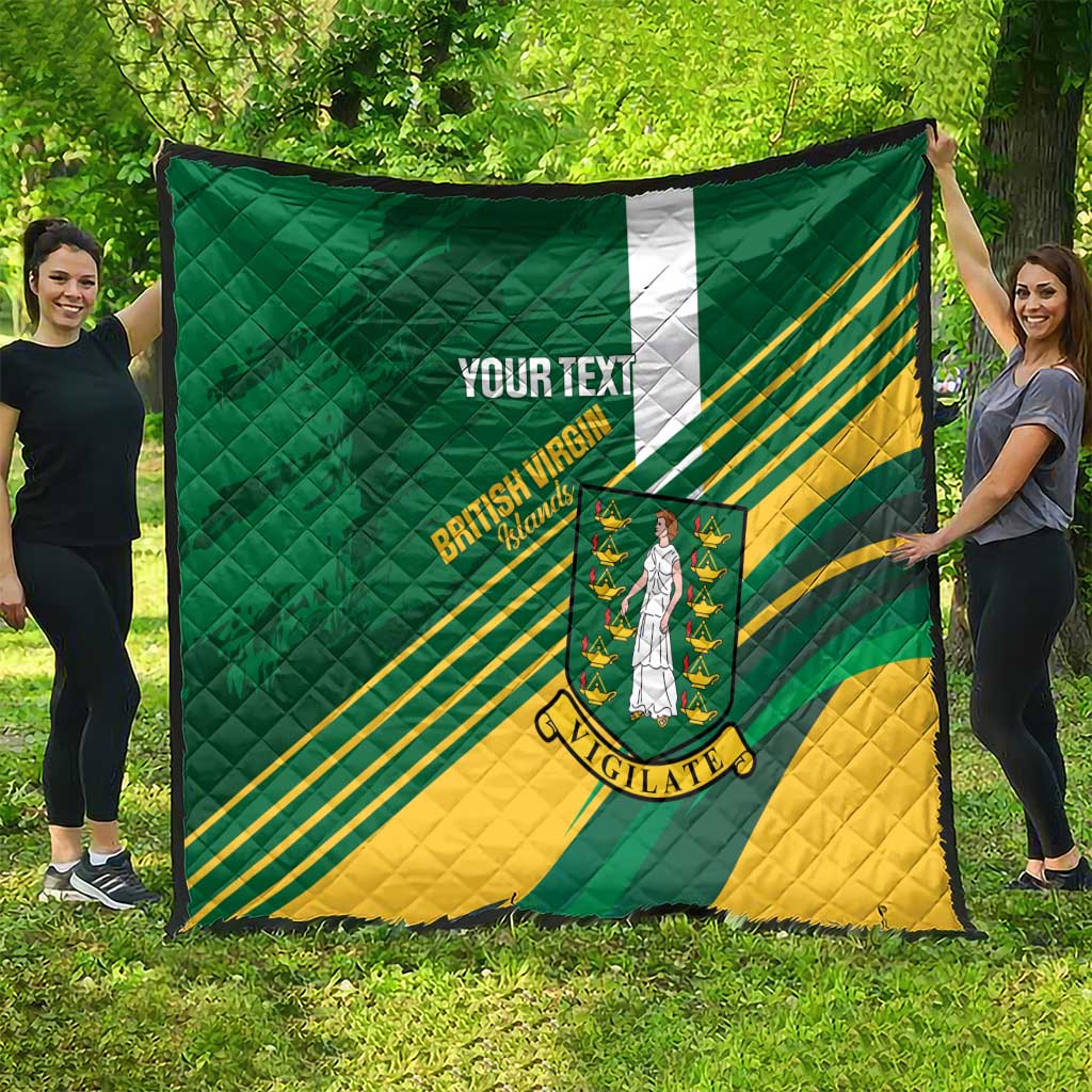 Custom British Virgin Islands Football Quilt Come On Nature Boys
