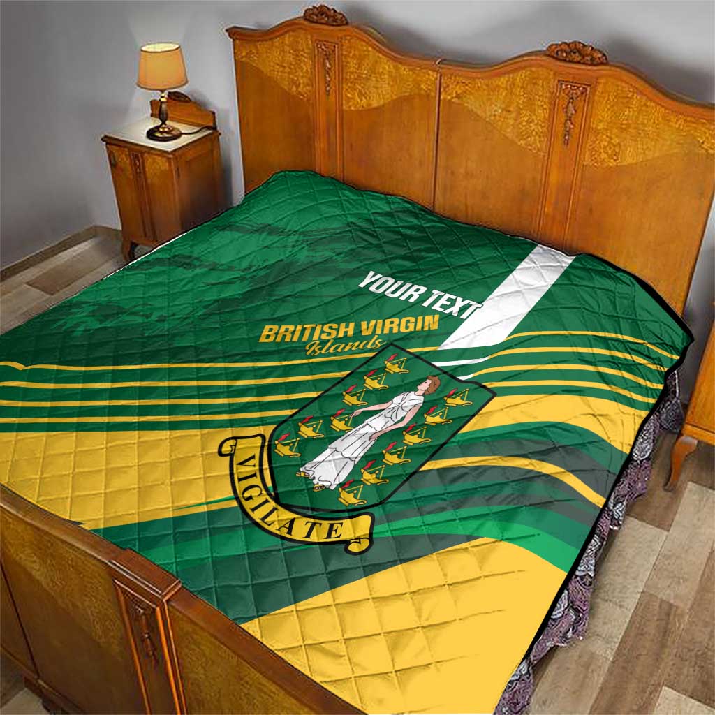 Custom British Virgin Islands Football Quilt Come On Nature Boys