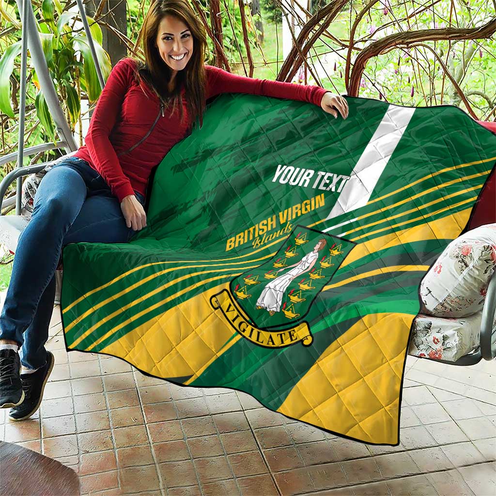 Custom British Virgin Islands Football Quilt Come On Nature Boys