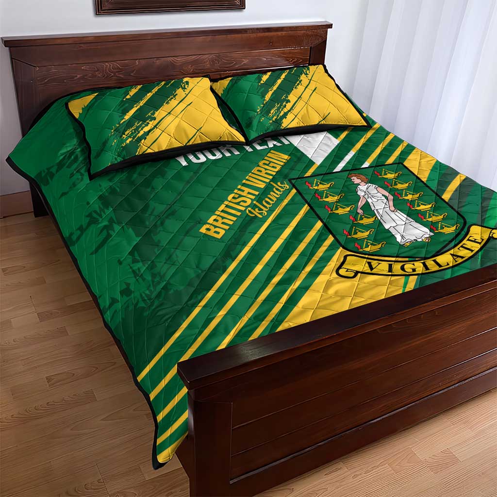 Custom British Virgin Islands Football Quilt Bed Set Come On Nature Boys