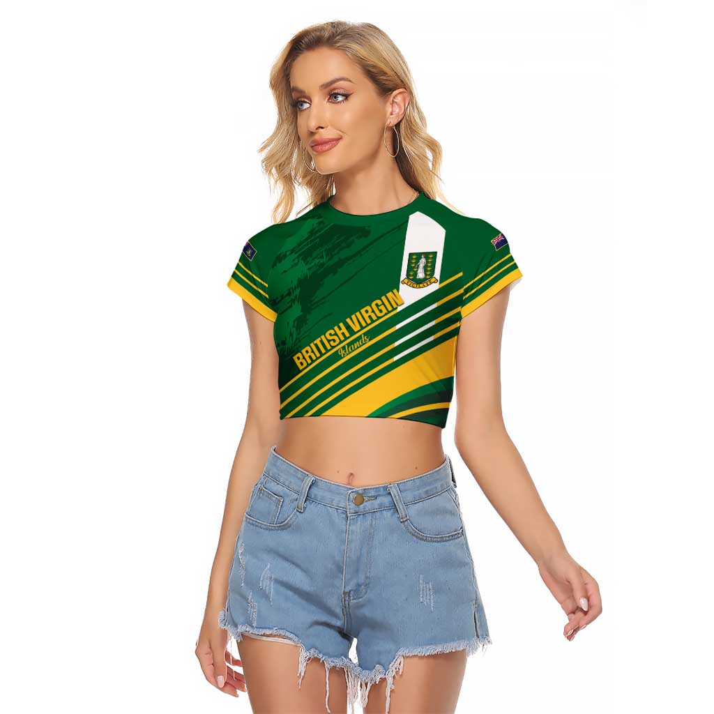 Custom British Virgin Islands Football Raglan Cropped T Shirt Come On Nature Boys