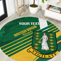 Custom British Virgin Islands Football Round Carpet Come On Nature Boys