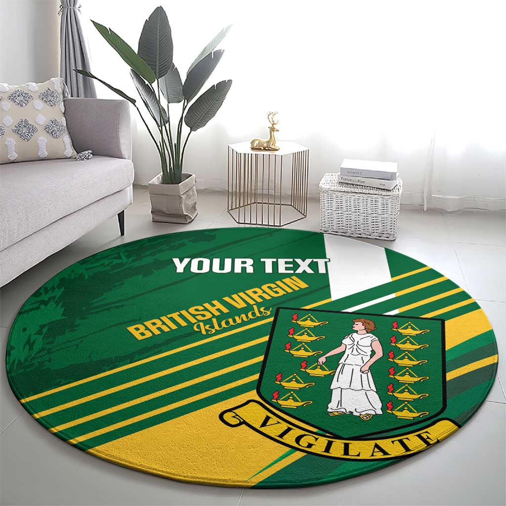Custom British Virgin Islands Football Round Carpet Come On Nature Boys