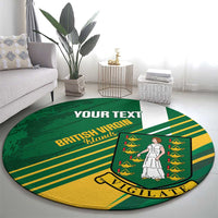 Custom British Virgin Islands Football Round Carpet Come On Nature Boys