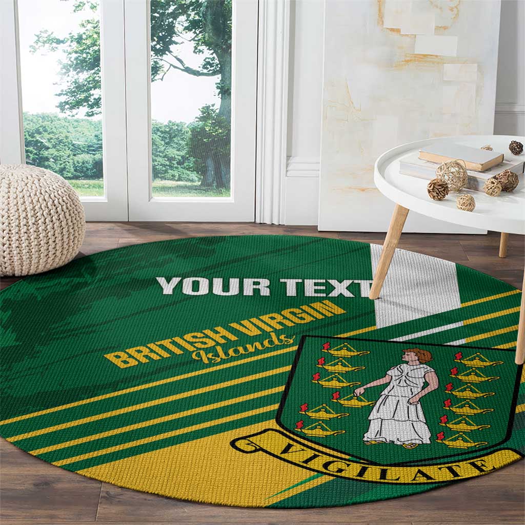 Custom British Virgin Islands Football Round Carpet Come On Nature Boys