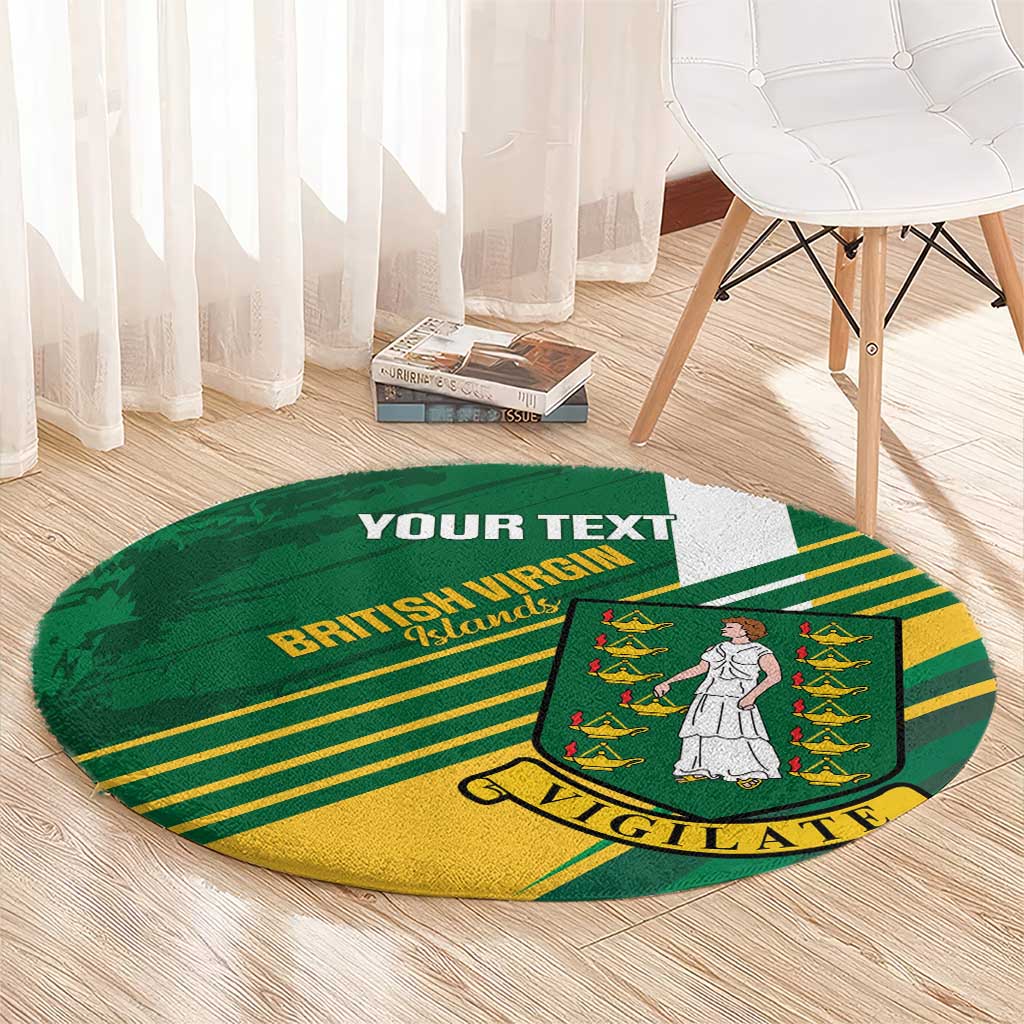 Custom British Virgin Islands Football Round Carpet Come On Nature Boys