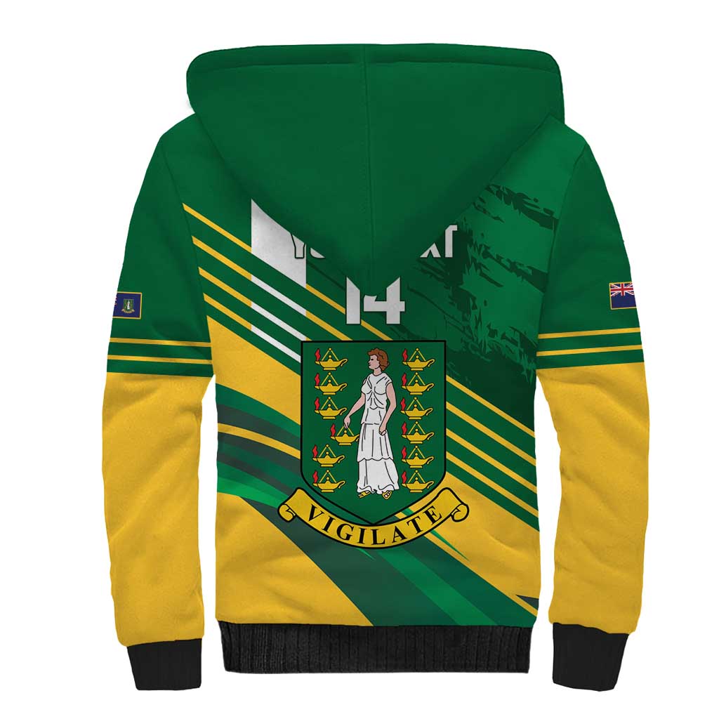 Custom British Virgin Islands Football Sherpa Hoodie Come On Nature Boys