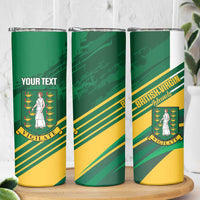 Custom British Virgin Islands Football Skinny Tumbler Come On Nature Boys