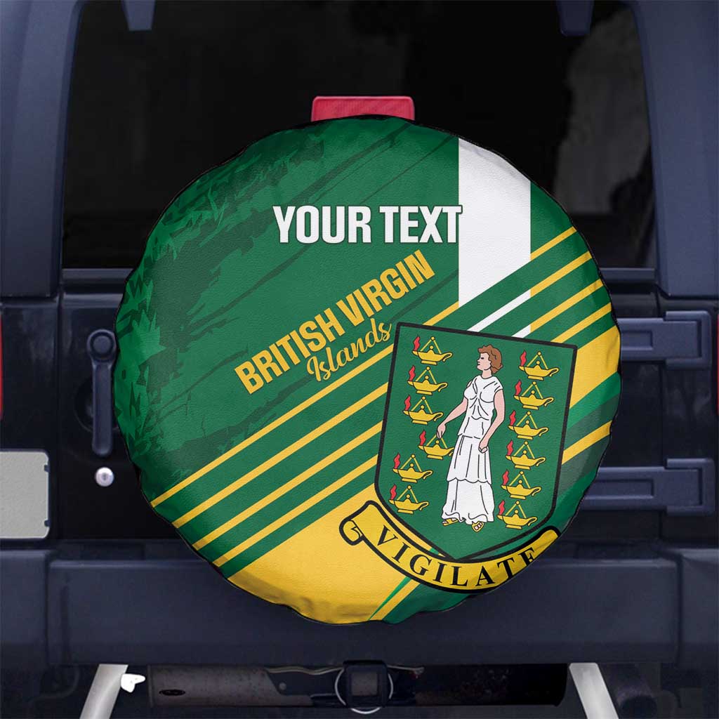 Custom British Virgin Islands Football Spare Tire Cover Come On Nature Boys