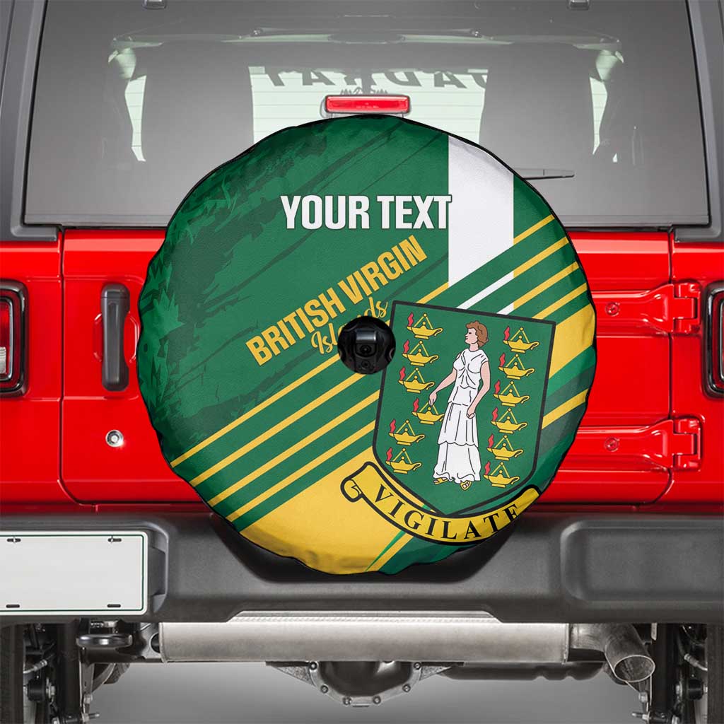 Custom British Virgin Islands Football Spare Tire Cover Come On Nature Boys