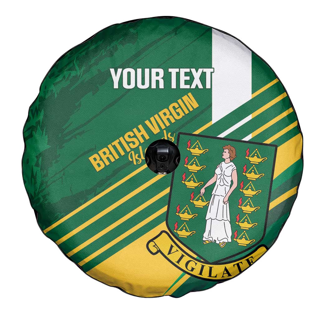 Custom British Virgin Islands Football Spare Tire Cover Come On Nature Boys