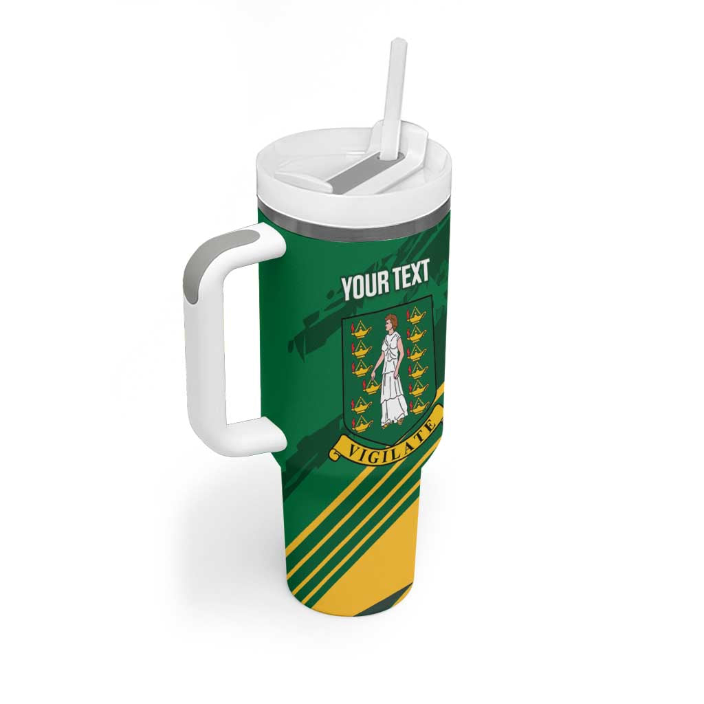 Custom British Virgin Islands Football Tumbler With Handle Come On Nature Boys