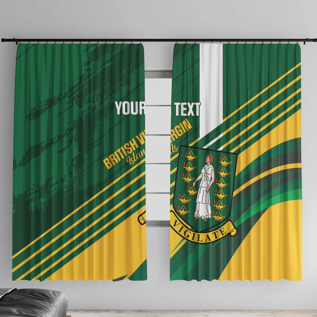 Custom British Virgin Islands Football Window Curtain Come On Nature Boys