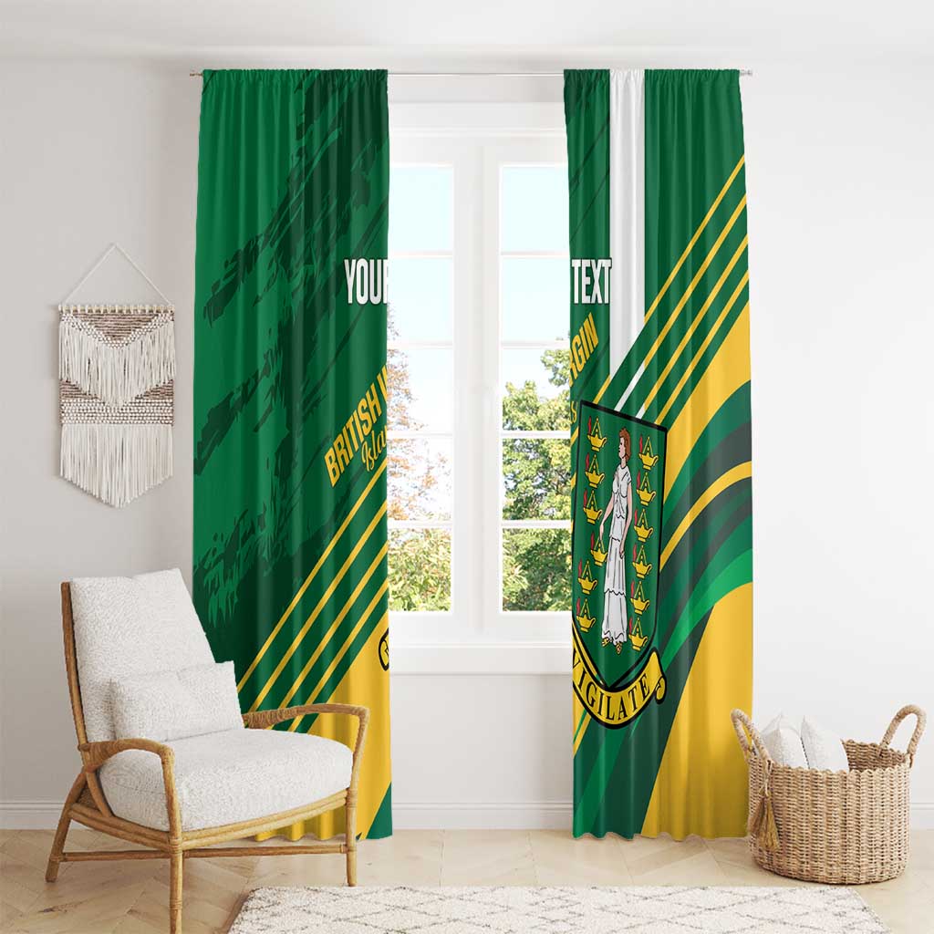 Custom British Virgin Islands Football Window Curtain Come On Nature Boys