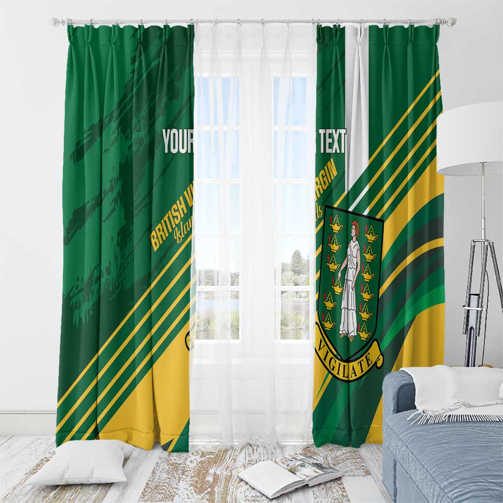 Custom British Virgin Islands Football Window Curtain Come On Nature Boys
