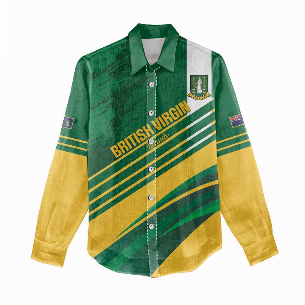 Custom British Virgin Islands Football Women Casual Shirt Come On Nature Boys