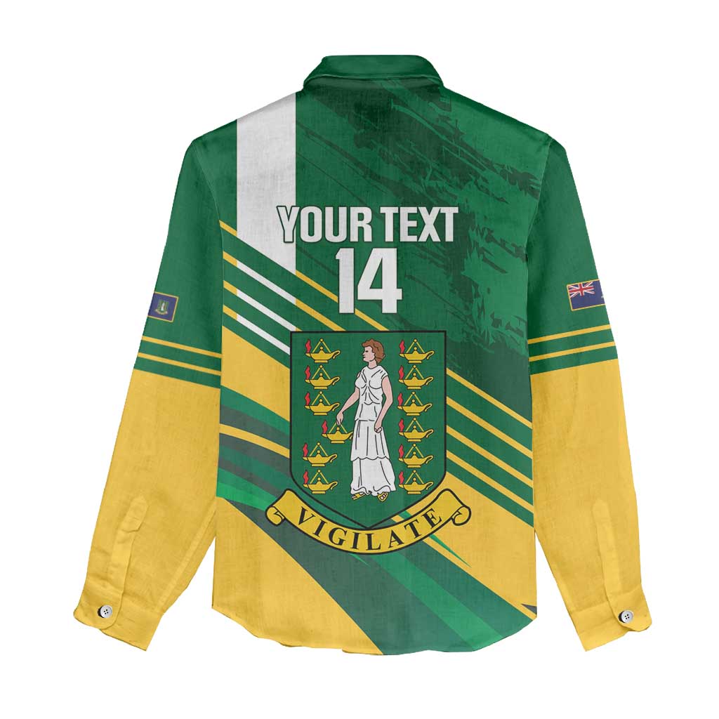 Custom British Virgin Islands Football Women Casual Shirt Come On Nature Boys