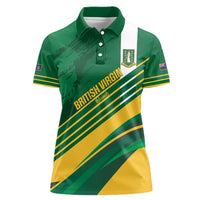 Custom British Virgin Islands Football Women Polo Shirt Come On Nature Boys