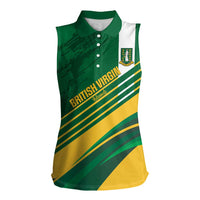 Custom British Virgin Islands Football Women Sleeveless Polo Shirt Come On Nature Boys