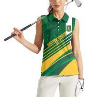 Custom British Virgin Islands Football Women Sleeveless Polo Shirt Come On Nature Boys