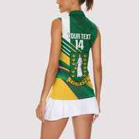 Custom British Virgin Islands Football Women Sleeveless Polo Shirt Come On Nature Boys