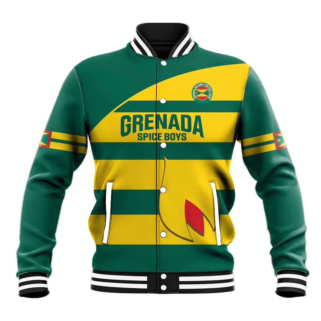 Custom Grenada Football Baseball Jacket Go Spice Boys Green Version