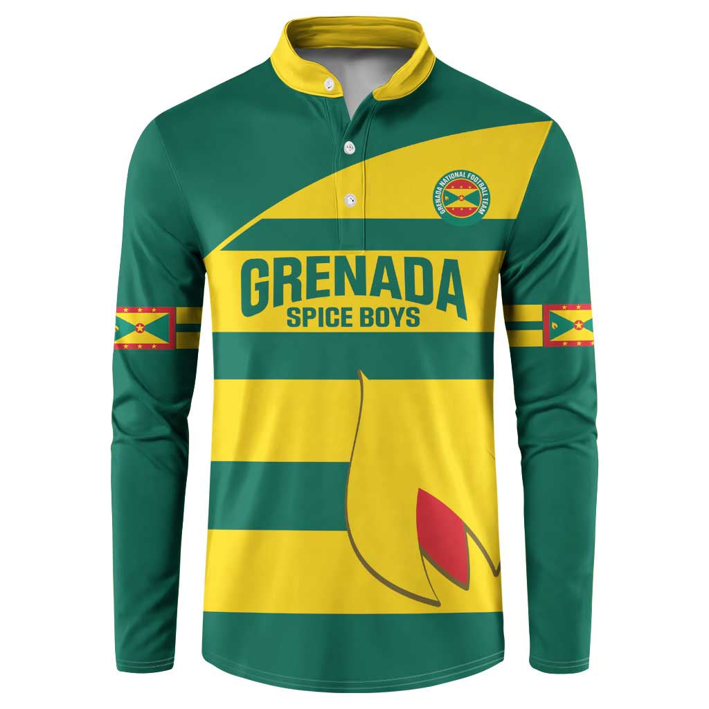 Custom Grenada Football Button Sweatshirt Go Spice Boys Green Version