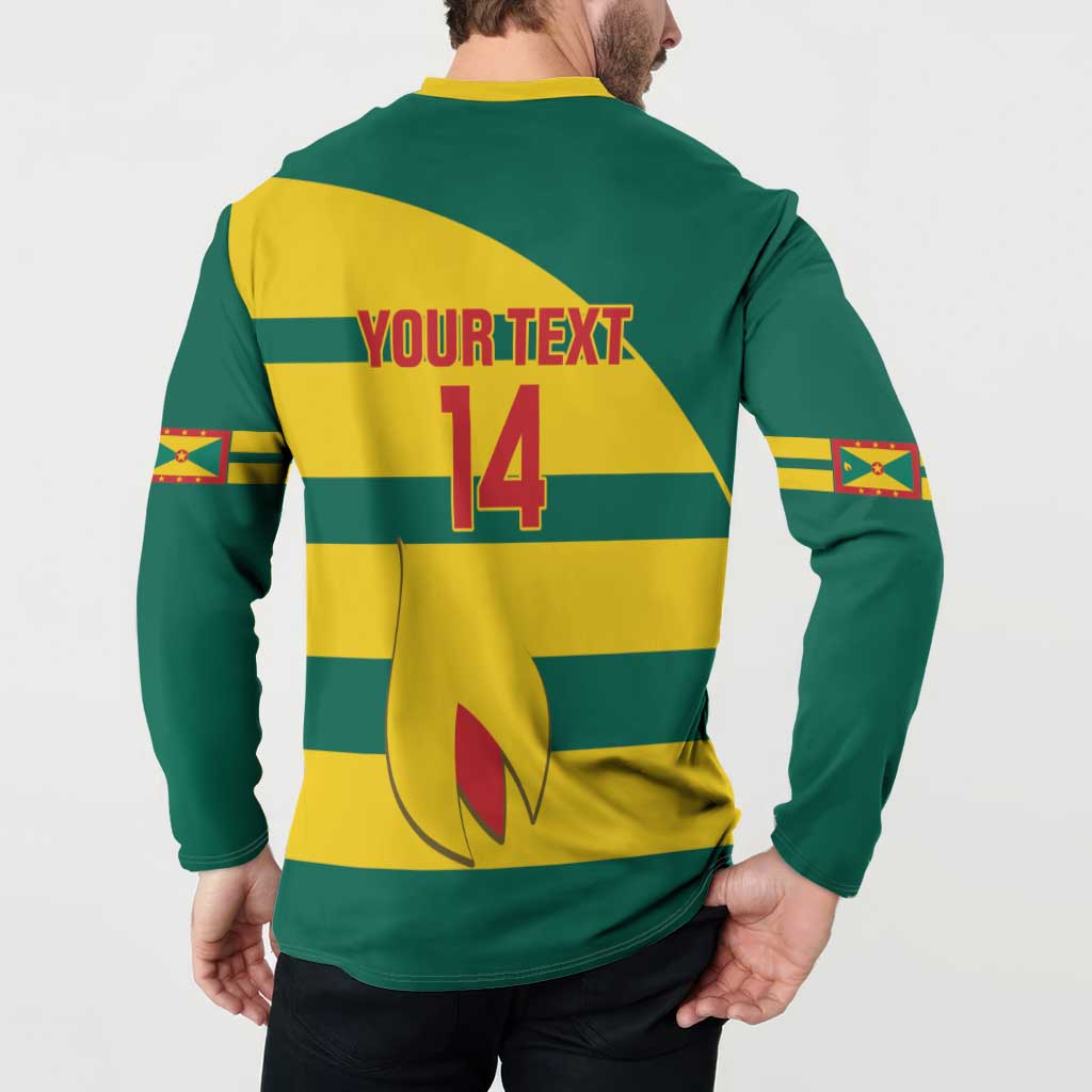 Custom Grenada Football Button Sweatshirt Go Spice Boys Green Version