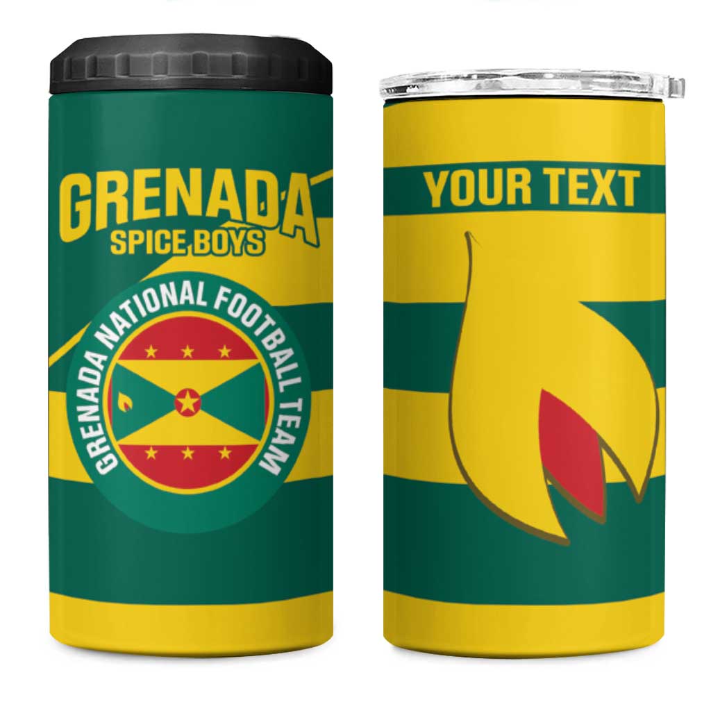 Custom Grenada Football 4 in 1 Can Cooler Tumbler Go Spice Boys Green Version