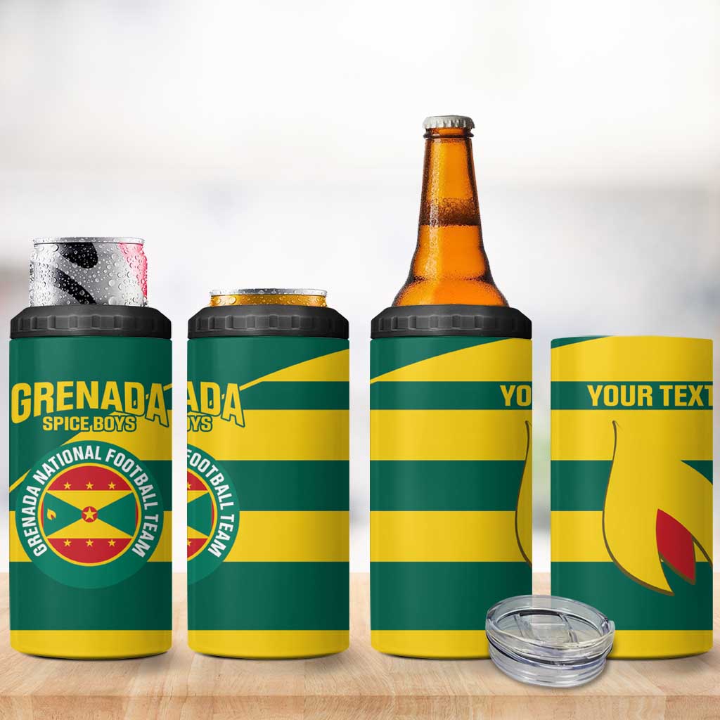 Custom Grenada Football 4 in 1 Can Cooler Tumbler Go Spice Boys Green Version