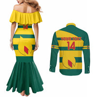 Custom Grenada Football Couples Matching Mermaid Dress and Long Sleeve Button Shirt Go Spice Boys Green Version