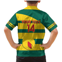 Custom Grenada Football Family Matching Mermaid Dress and Hawaiian Shirt Go Spice Boys Green Version