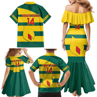 Custom Grenada Football Family Matching Mermaid Dress and Hawaiian Shirt Go Spice Boys Green Version