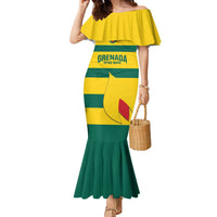 Custom Grenada Football Family Matching Mermaid Dress and Hawaiian Shirt Go Spice Boys Green Version