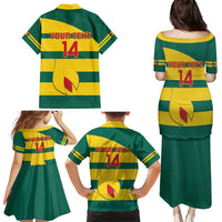Custom Grenada Football Family Matching Puletasi and Hawaiian Shirt Go Spice Boys Green Version