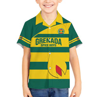Custom Grenada Football Family Matching Puletasi and Hawaiian Shirt Go Spice Boys Green Version