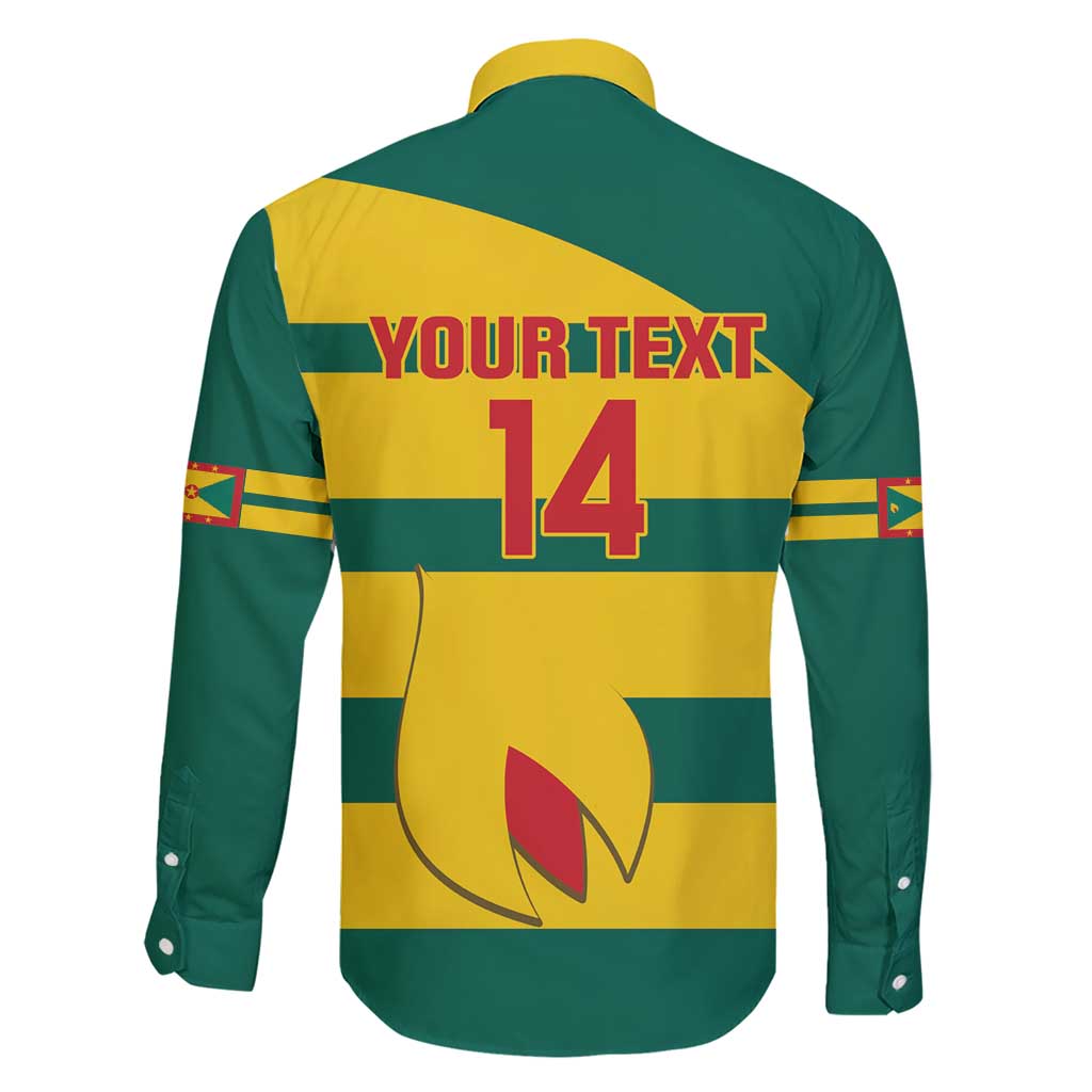 Custom Grenada Football Family Matching Short Sleeve Bodycon Dress and Hawaiian Shirt Go Spice Boys Green Version