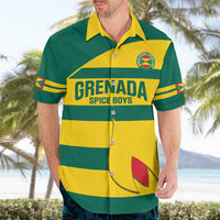 Custom Grenada Football Hawaiian Shirt Go Spice Boys Green Version