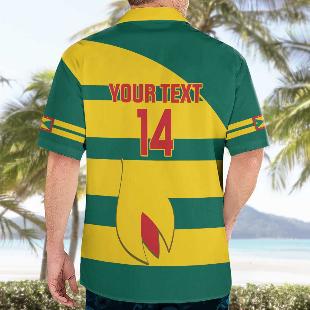 Custom Grenada Football Hawaiian Shirt Go Spice Boys Green Version