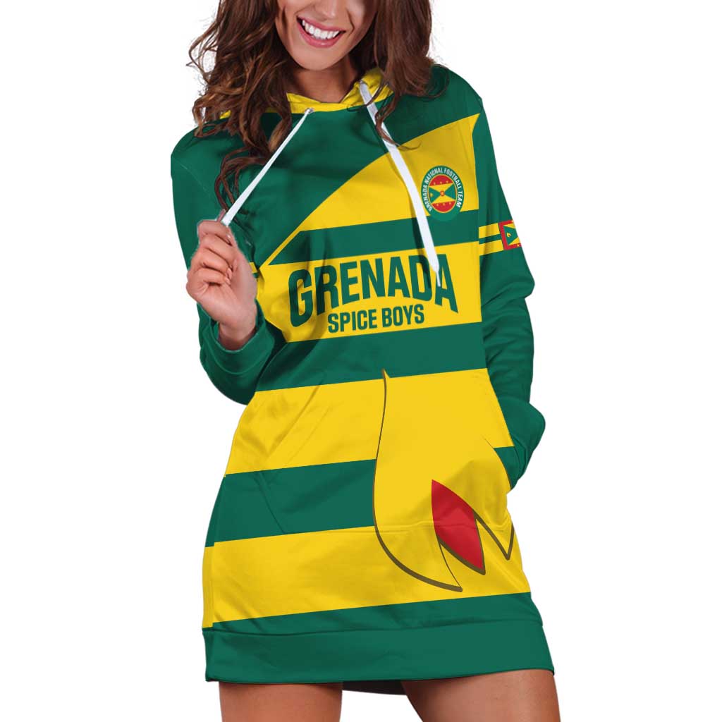 Custom Grenada Football Hoodie Dress Go Spice Boys Green Version
