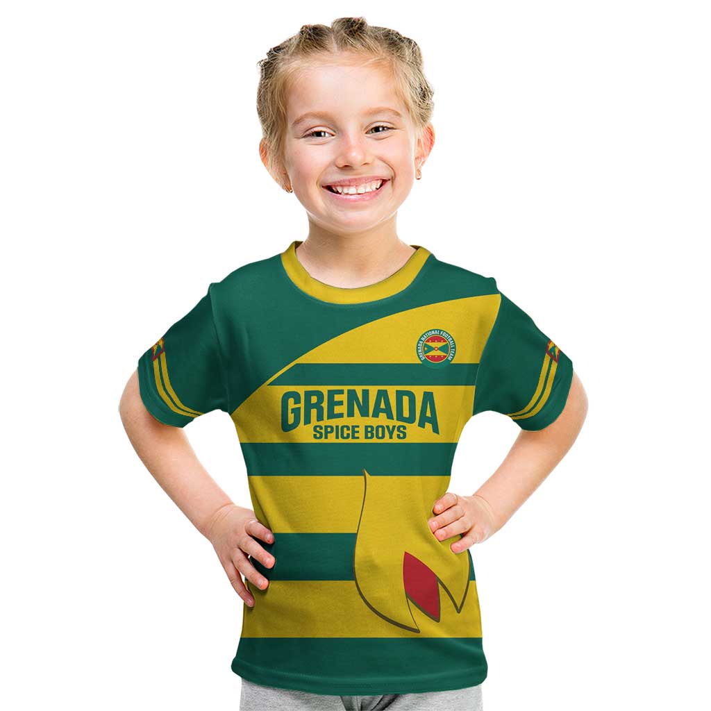 Custom Grenada Football Kid T Shirt Go Spice Boys Green Version