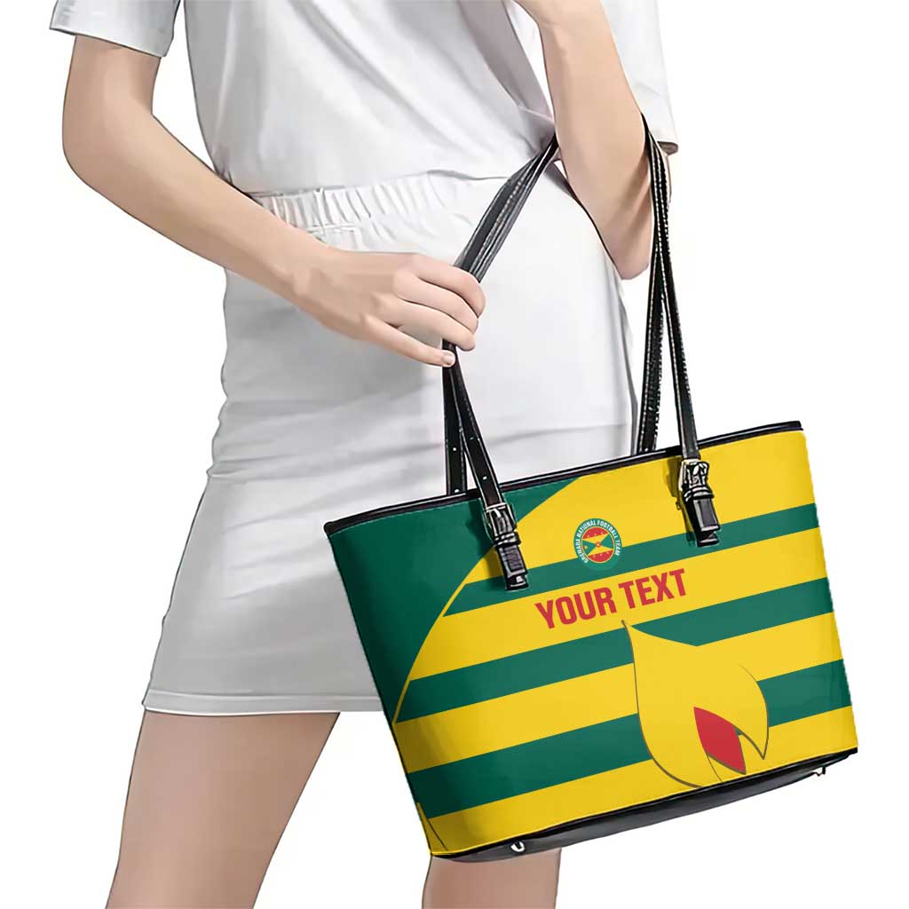 Custom Grenada Football Leather Tote Bag Go Spice Boys Green Version