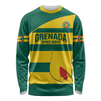 Custom Grenada Football Long Sleeve Shirt Go Spice Boys Green Version