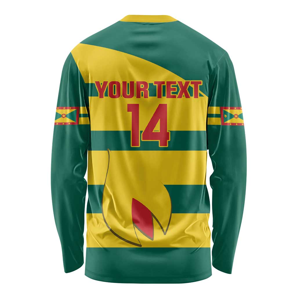 Custom Grenada Football Long Sleeve Shirt Go Spice Boys Green Version