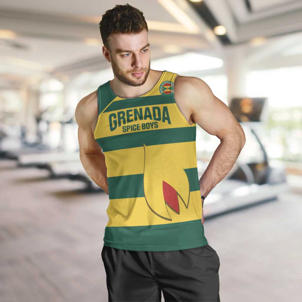 Custom Grenada Football Men Tank Top Go Spice Boys Green Version