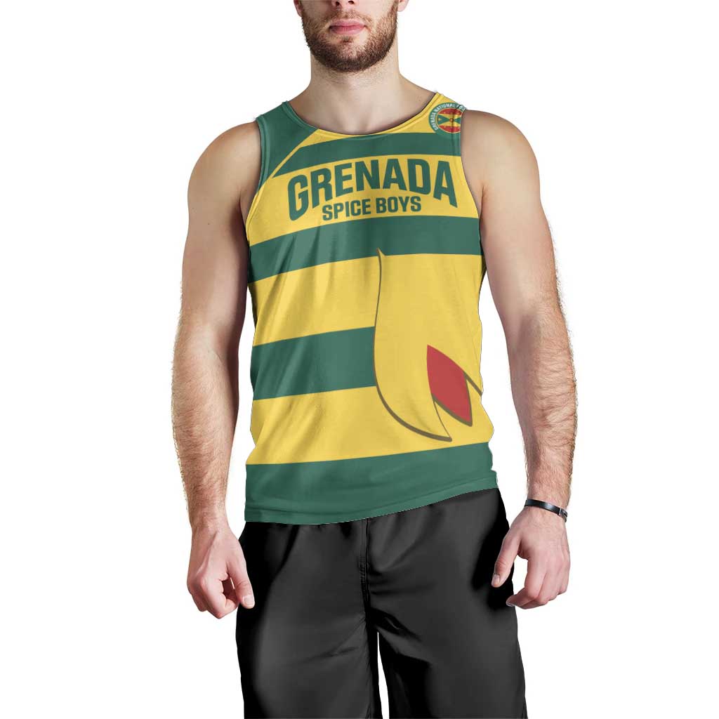 Custom Grenada Football Men Tank Top Go Spice Boys Green Version