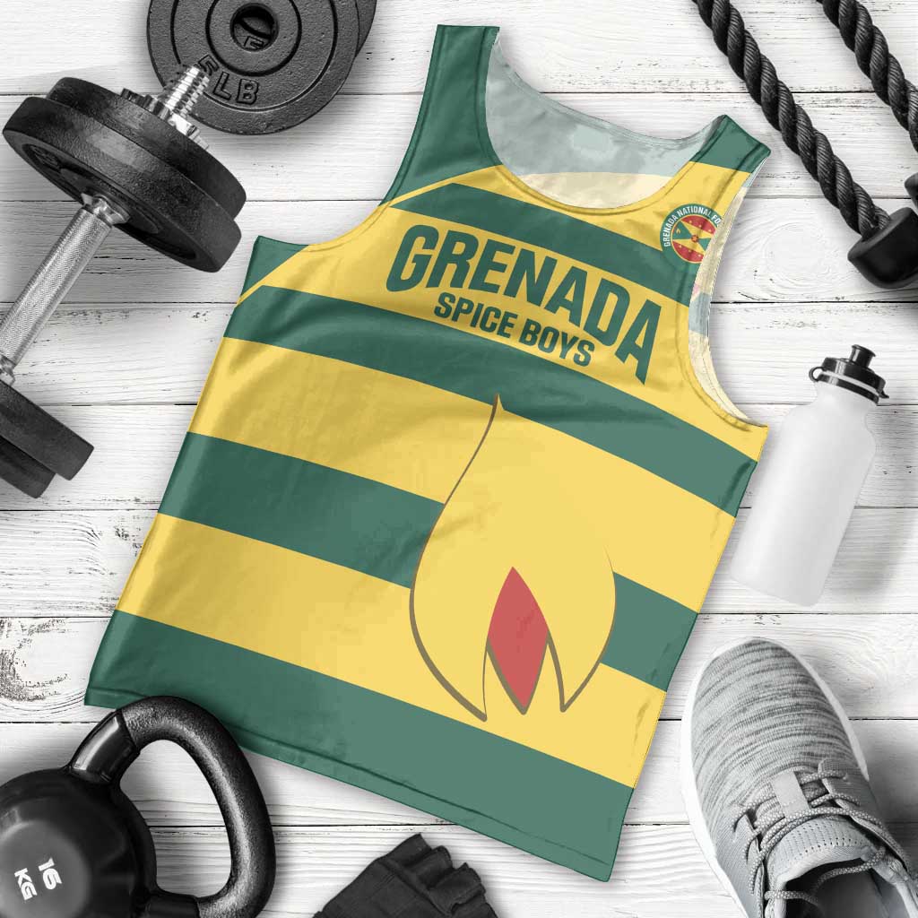 Custom Grenada Football Men Tank Top Go Spice Boys Green Version