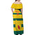 Custom Grenada Football Off Shoulder Maxi Dress Go Spice Boys Green Version