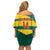 Custom Grenada Football Off Shoulder Short Dress Go Spice Boys Green Version