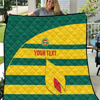 Custom Grenada Football Quilt Go Spice Boys Green Version